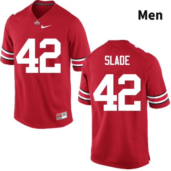 Ohio State Buckeyes Darius Slade Men's #42 Red Game Stitched College Football Jersey